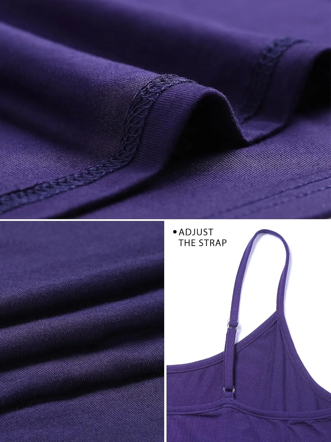 4 PCS Basic Camisoles Tops for Womens Undershirts Adjustable Spaghetti Strap Tanks