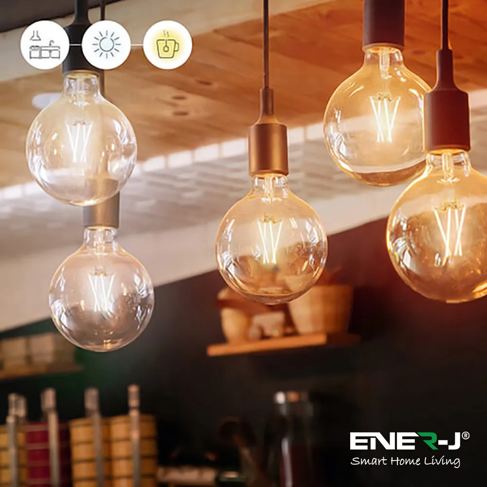 8.5W E27 Edison Screw G95 Smart Dimmable WiFi Filament Lamp, Retro style