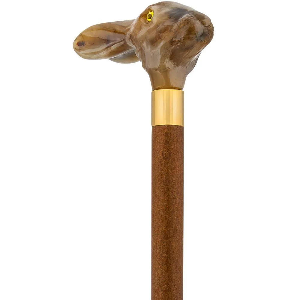 Adorable Bunny Rabbit Head-Italian Handle Cane w/ Custom Shaft & Collar