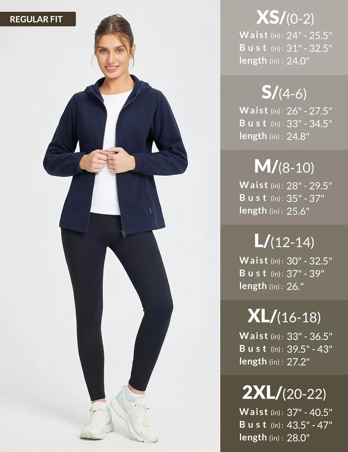 baleaf Women's Full Zip Soft Hooded Fleece Jacket Warm Polar Fleece Lightweight Jackets with Pockets for Hiking Casual