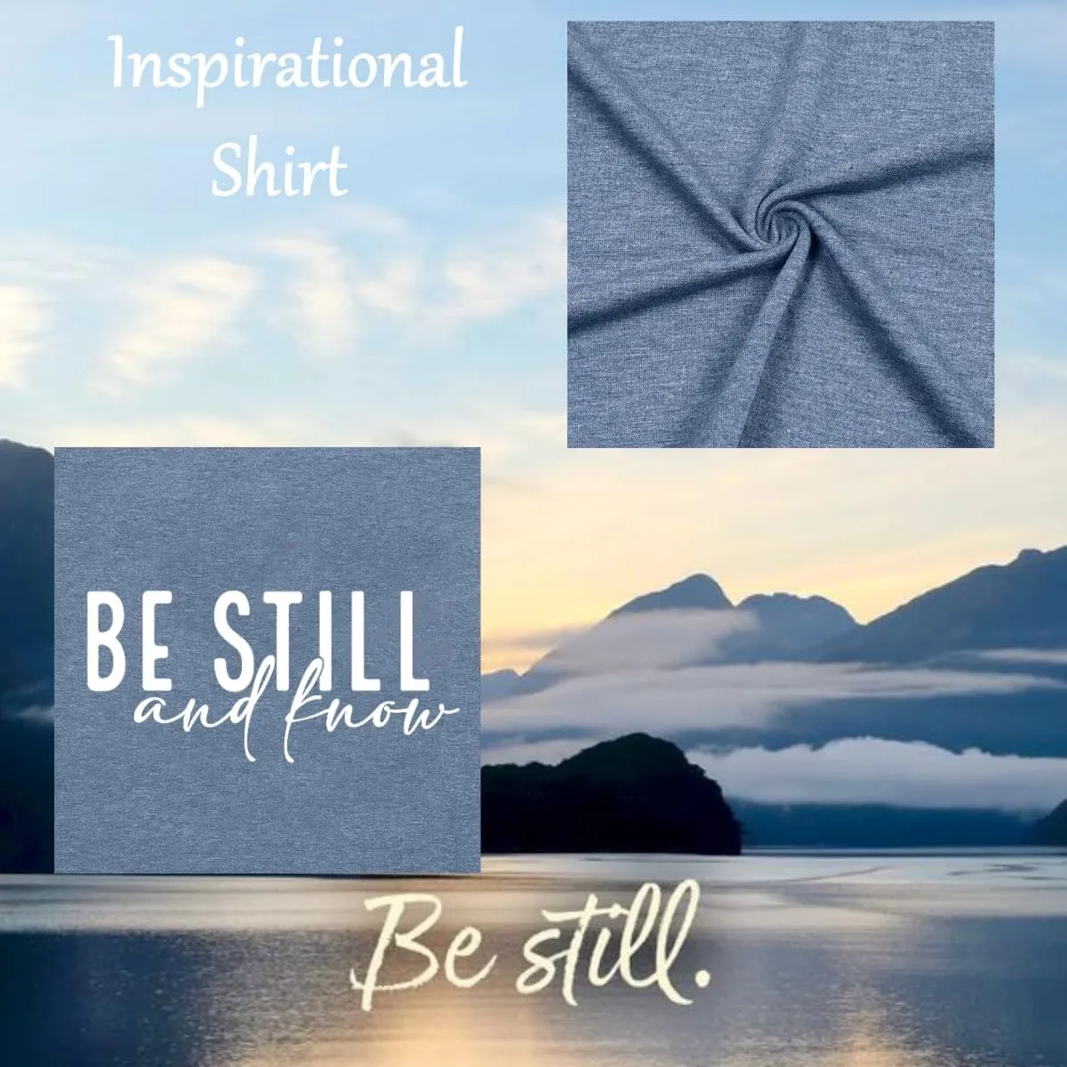 Christian Be Still and Know Shirts for Women Summer Casual T Shirts