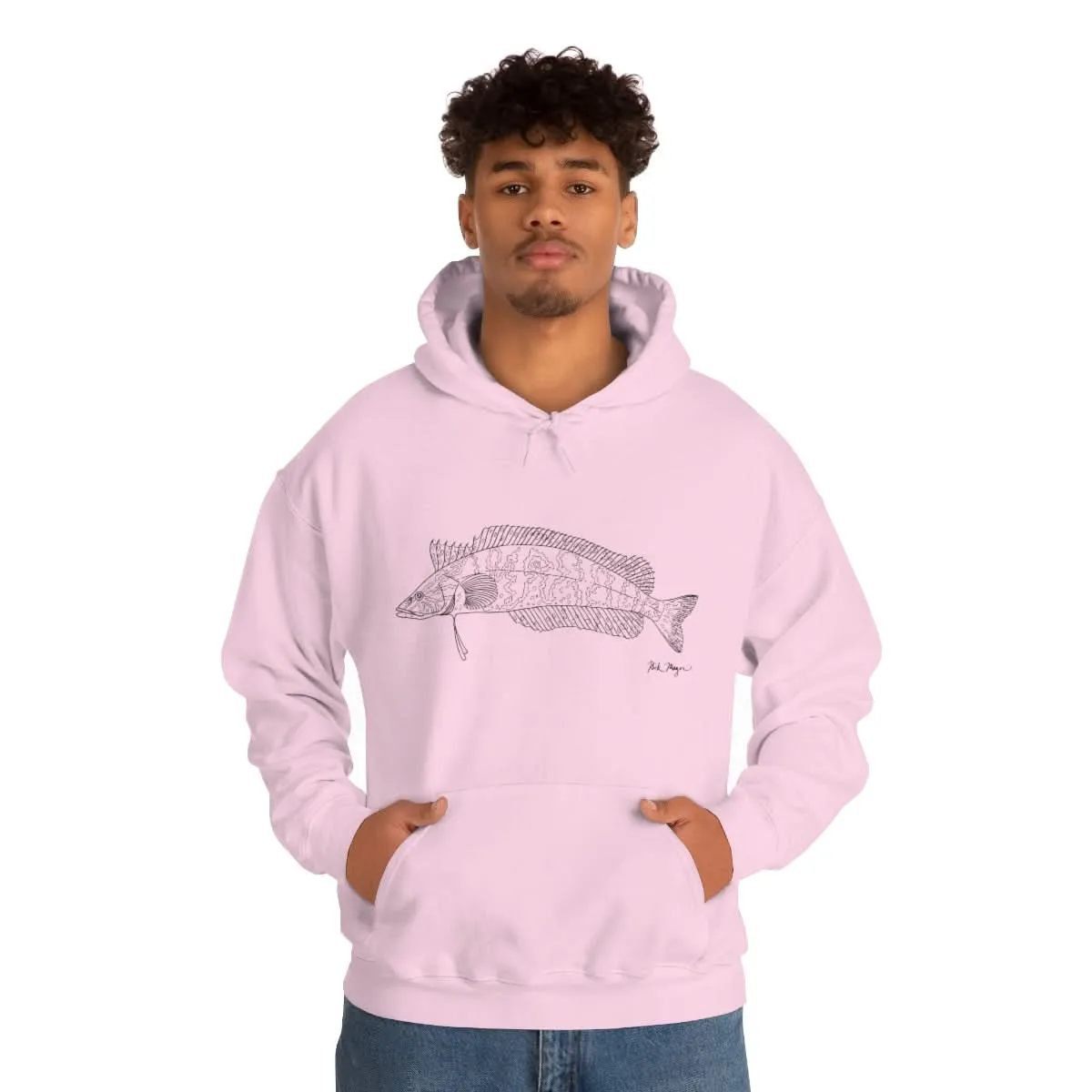 Giant Kelpfish Drawing Warm Hoodie