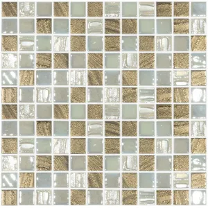 Light Blend, 1" x 1" - Glass Tile