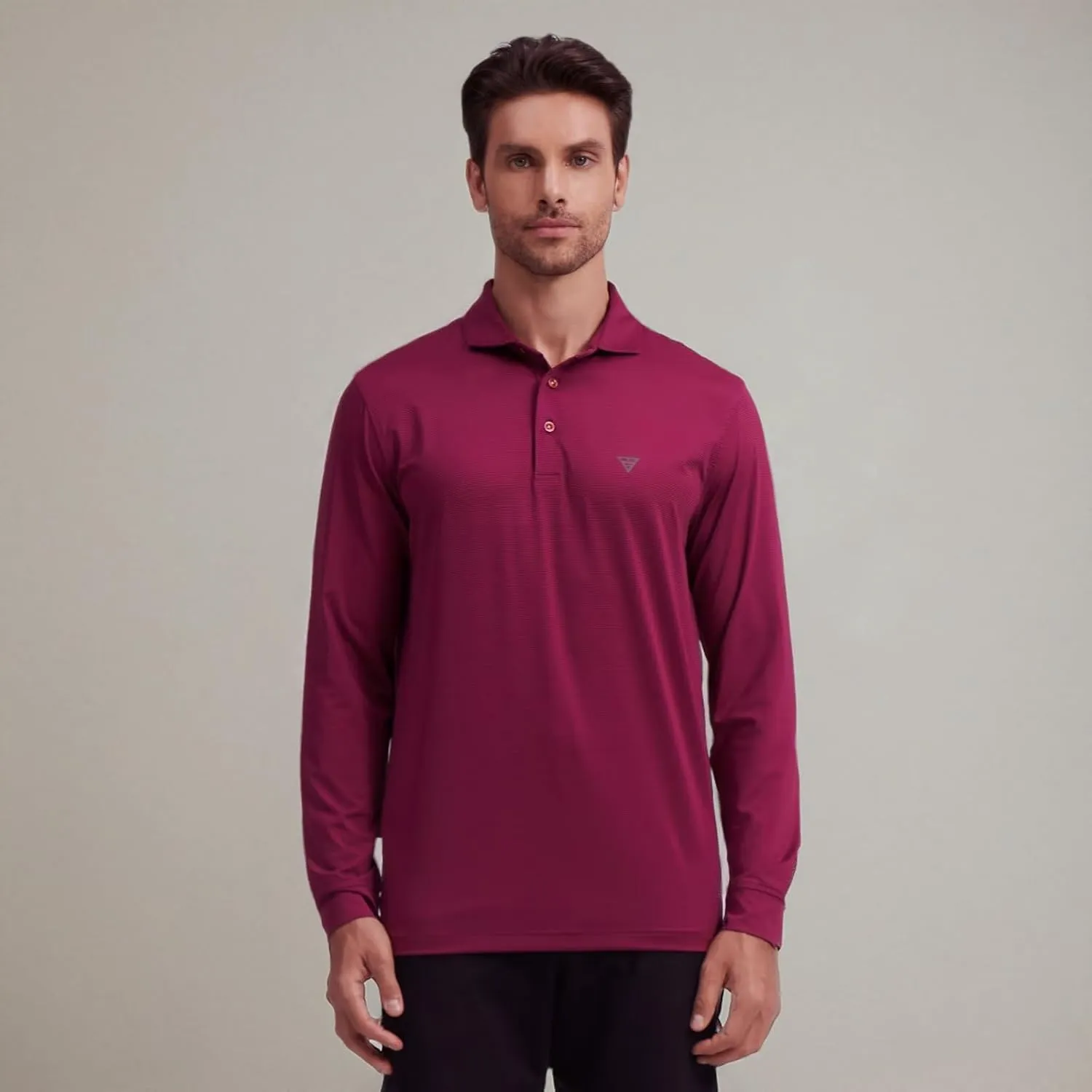 M MAELREG Short and Long Sleeve Polo Shirts for Men Dry Fit Performance Moisture Wicking Sport Pin Striped Mens Golf Shirts