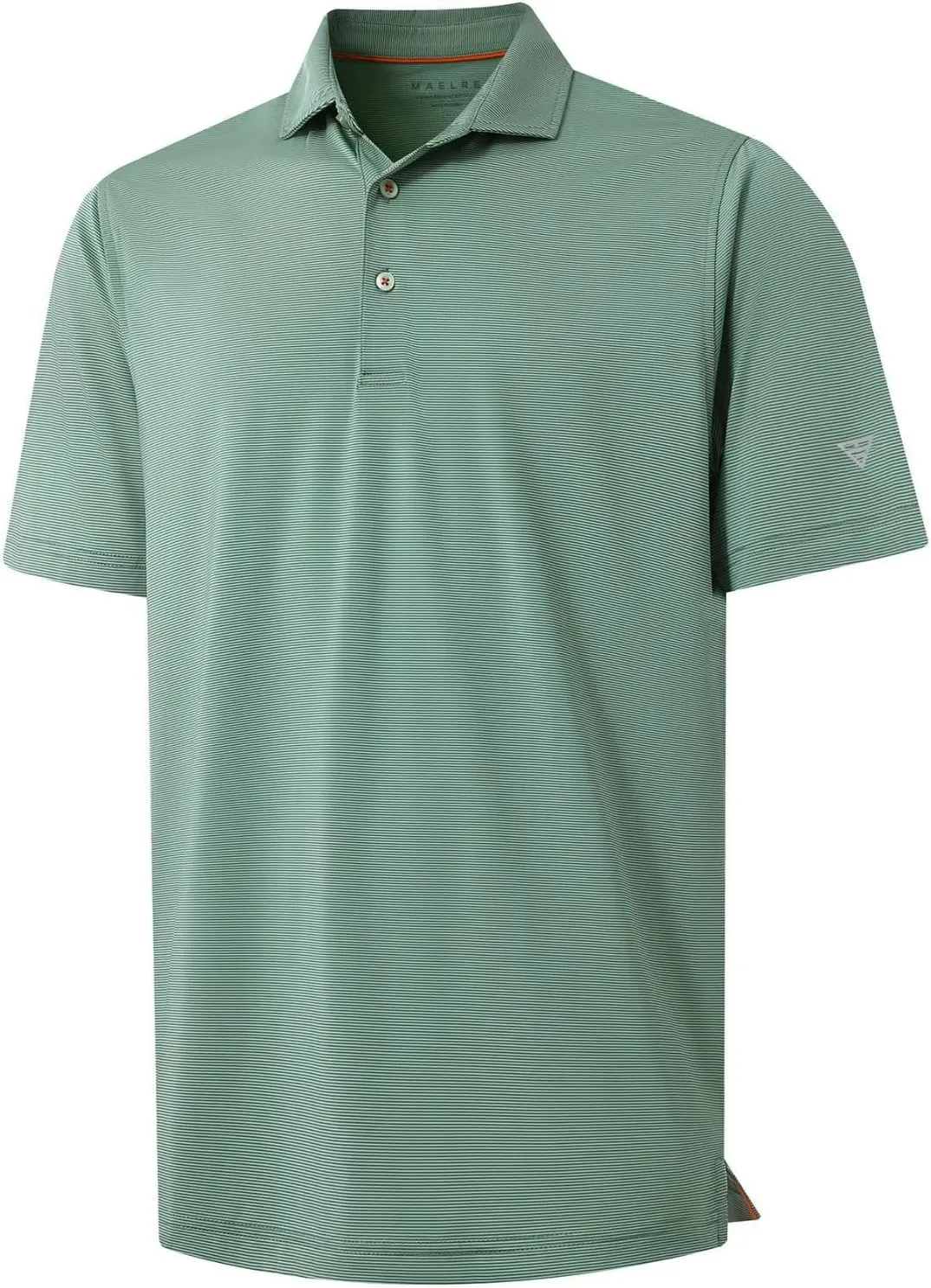M MAELREG Short and Long Sleeve Polo Shirts for Men Dry Fit Performance Moisture Wicking Sport Pin Striped Mens Golf Shirts