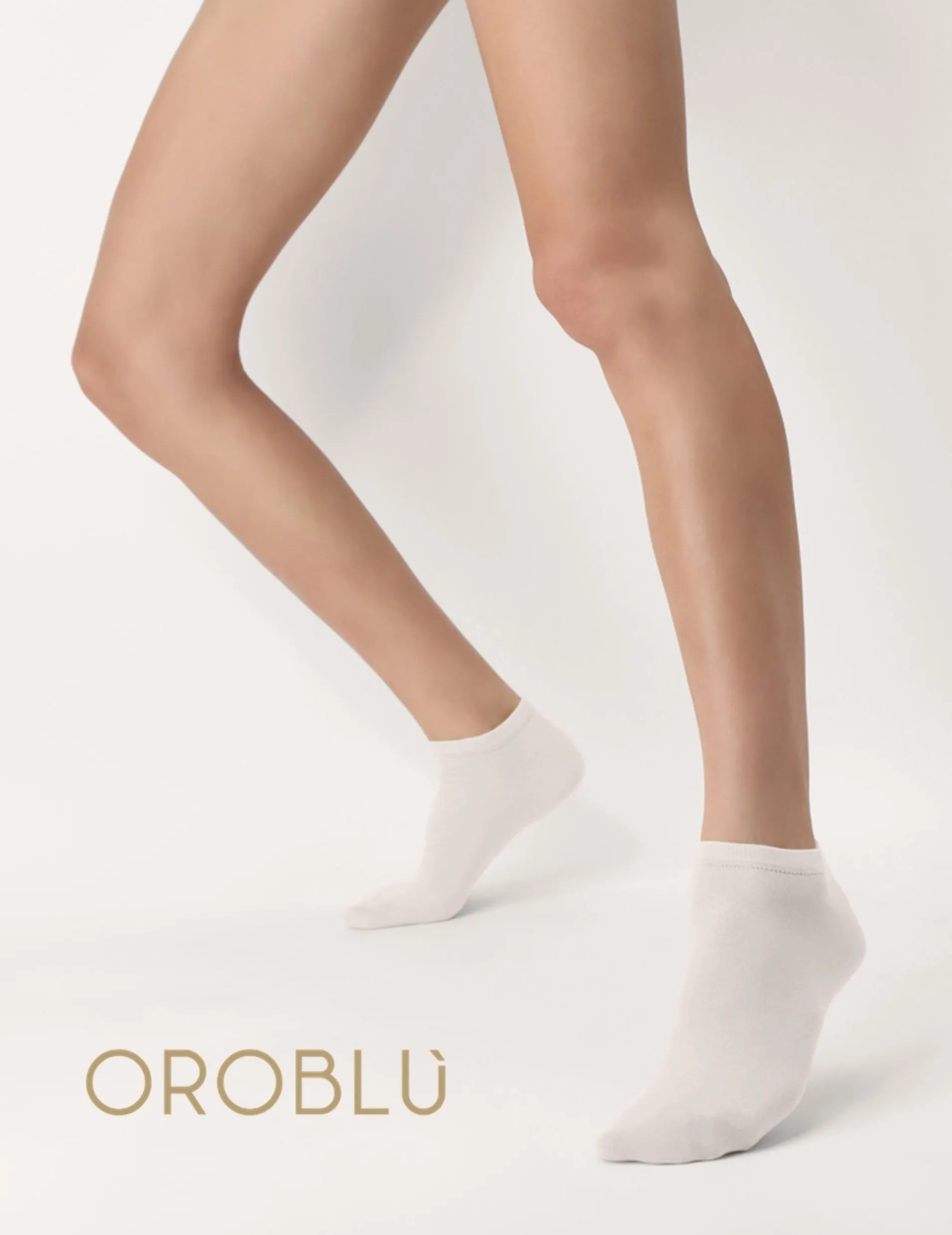 Oroblu Sale Bio Cotton Sneaker Socks White VOBC67425