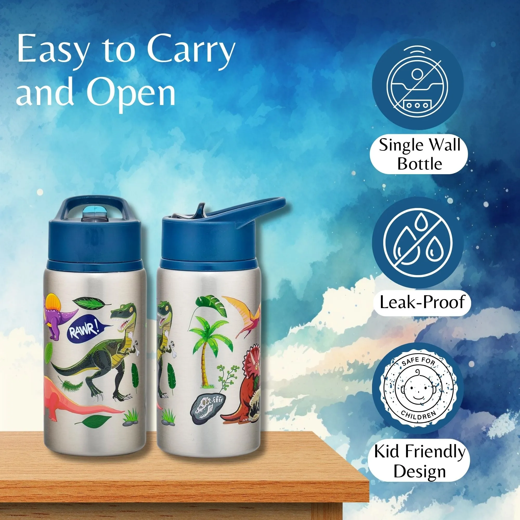 Stainless Steel Bottle Dinosaur