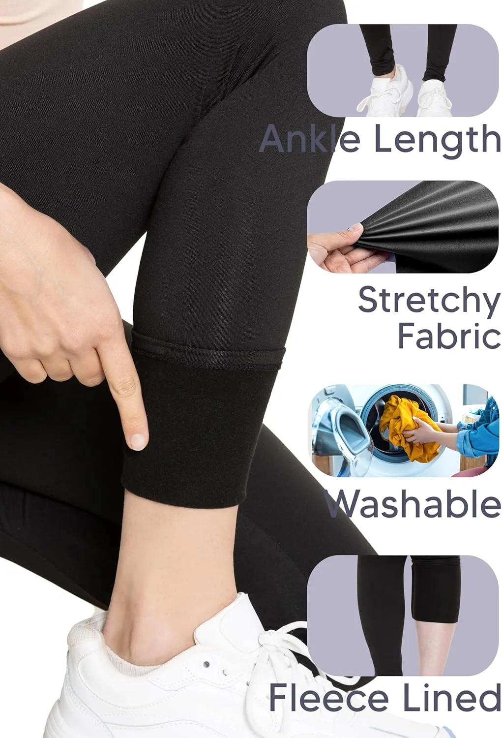 STRETCH IS COMFORT Women's and Plus Size Oh So Soft Full and Knee Length Leggings | Basic Essentials | Small to 7X