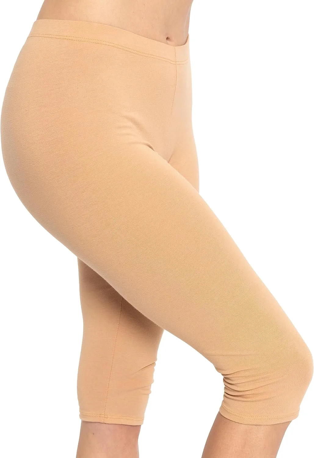 STRETCH IS COMFORT Women's and Plus Size Oh So Soft Full and Knee Length Leggings | Basic Essentials | Small to 7X