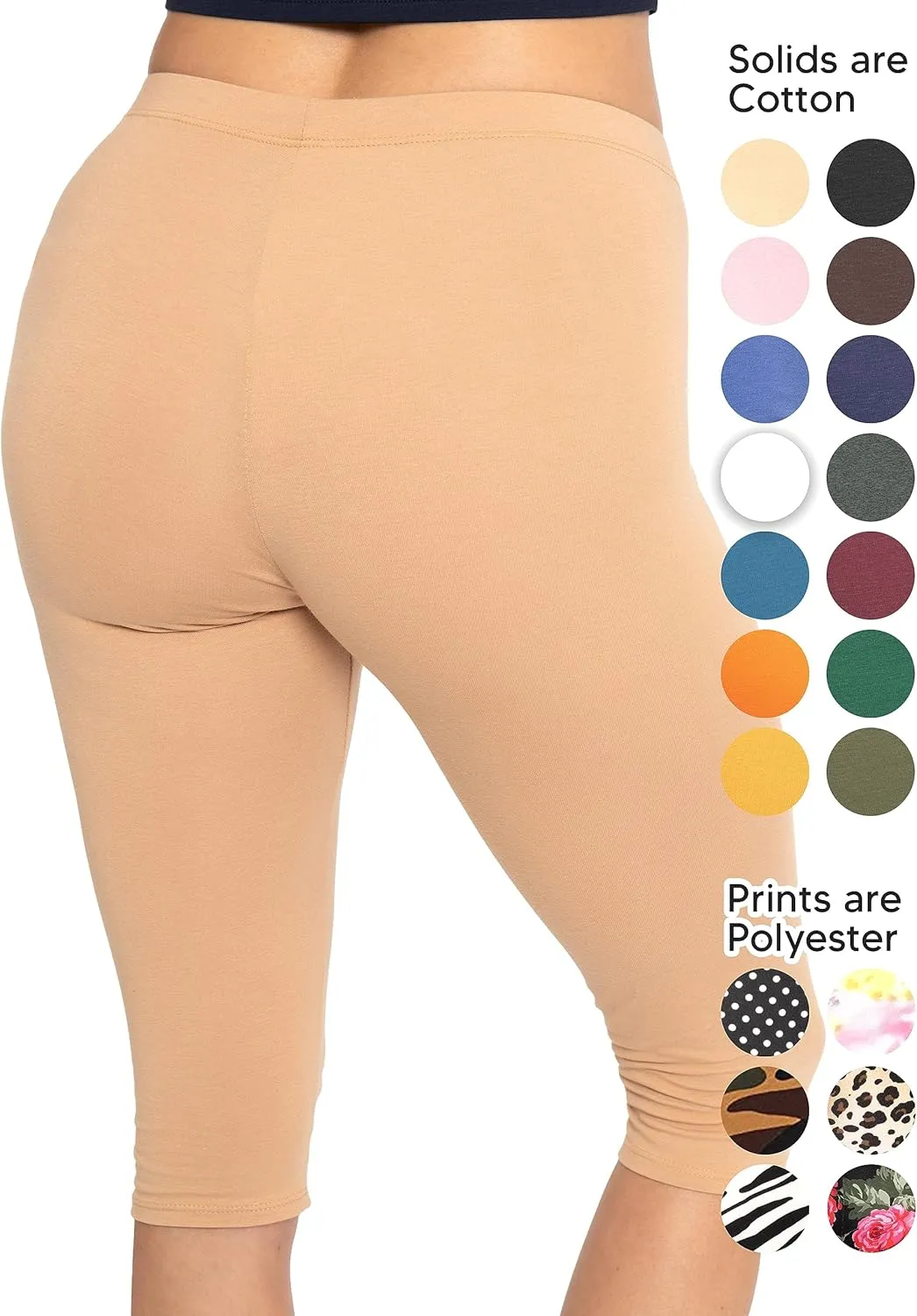 STRETCH IS COMFORT Women's and Plus Size Oh So Soft Full and Knee Length Leggings | Basic Essentials | Small to 7X
