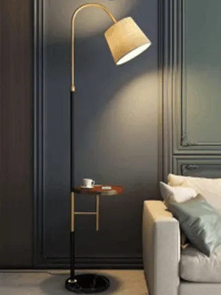 Victorian Grace Golden and Black Floor Lamp (F9053)