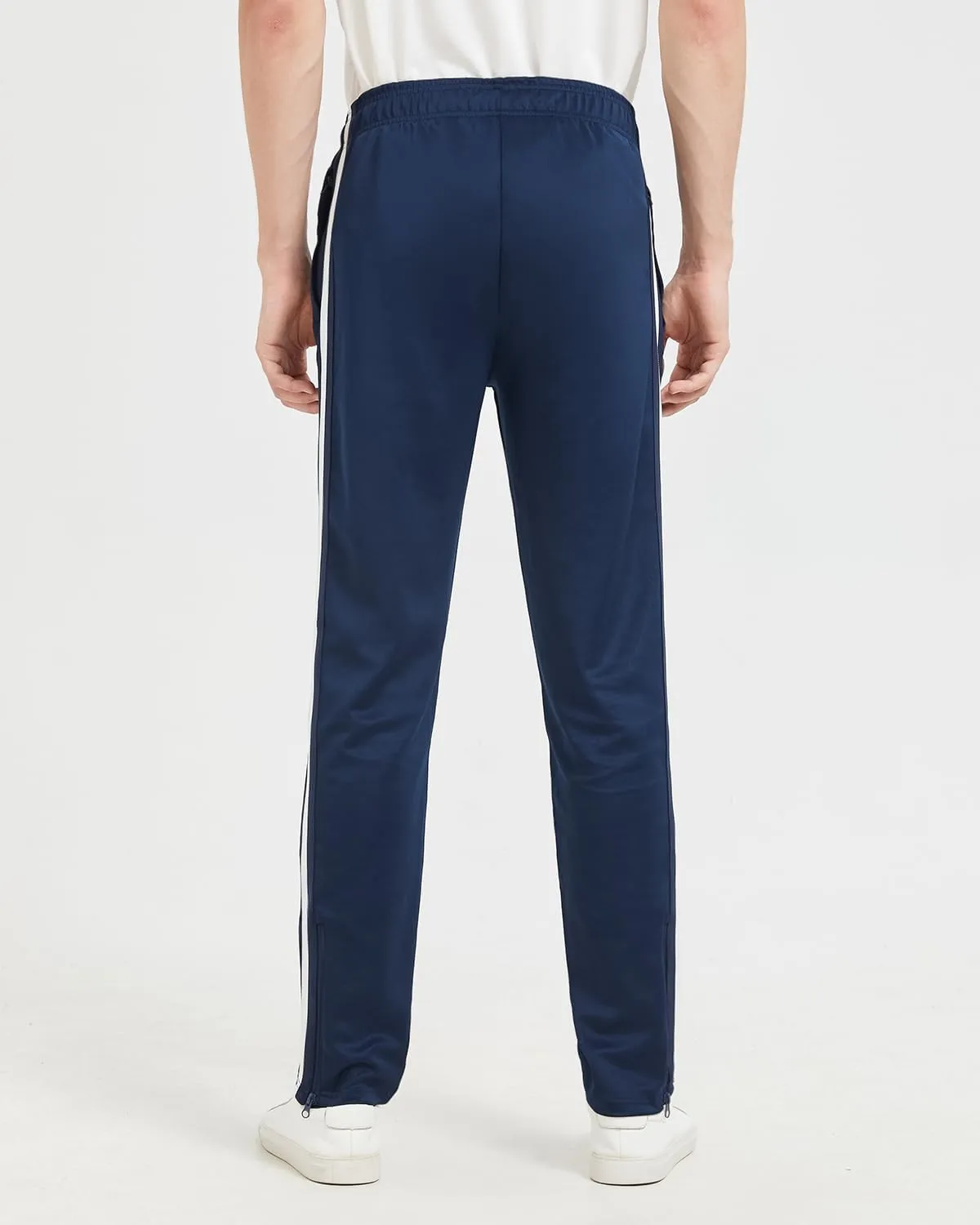 Zylioo Men's Tall Track Pants, Summer Lightweight Athletic Joggers with Zipper Pockets and Cuffs